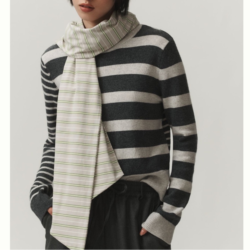 Daily Practice by Anthropologie Mixed Stripe Scarf,  NEW